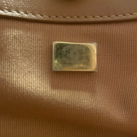 SOLD Chanel Stitched Large Shopping Bag Caramel Calfskin Aged Gold Hardware - Picture 4 of 8